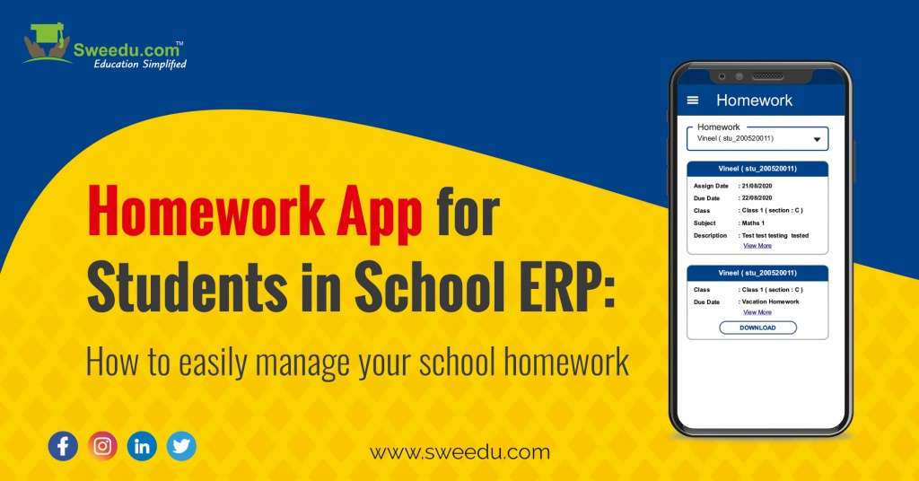 Homework App for Students in School ERP: How to Easily Manage your ...